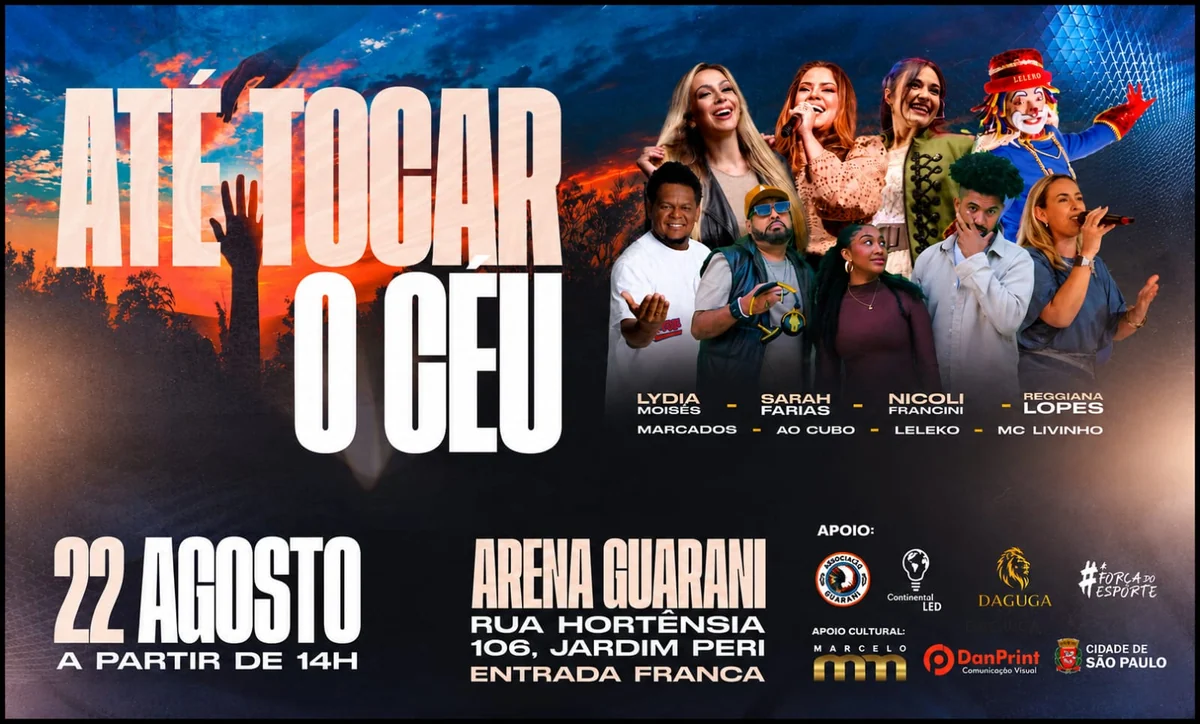 Até tocar o céu reúne atrações musicais neste sábado na Zona Norte de São Paulo